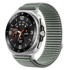 Woven Nylon Hook And Loop Fastener Metal Interface Watch Band, For Samsung Galaxy Watch8 / Watch8 Classic