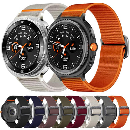 Bull Bead Buckle Elastic Nylon Watch Band, For Samsung Galaxy Watch8 / Watch8 Classic - DealBuddy