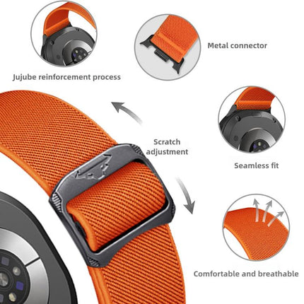 Bull Bead Buckle Elastic Nylon Watch Band, For Samsung Galaxy Watch8 / Watch8 Classic - DealBuddy