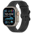 Breathable Holes Silicone Watch Band, For Apple Watch 46mm / 49mm / 45mm / 44mm - DealBuddy