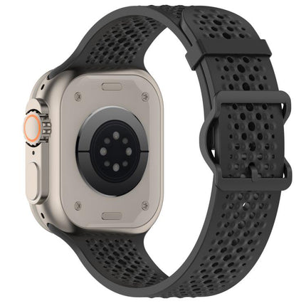 Breathable Holes Silicone Watch Band, For Apple Watch 46mm / 49mm / 45mm / 44mm - DealBuddy