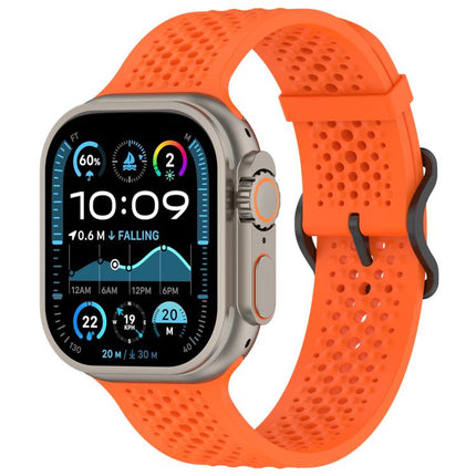 Breathable Holes Silicone Watch Band, For Apple Watch 46mm / 49mm / 45mm / 44mm - DealBuddy