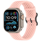 Breathable Holes Silicone Watch Band, For Apple Watch 46mm / 49mm / 45mm / 44mm - DealBuddy