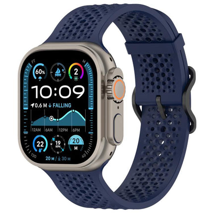 Breathable Holes Silicone Watch Band, For Apple Watch 46mm / 49mm / 45mm / 44mm - DealBuddy