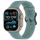 Breathable Holes Silicone Watch Band, For Apple Watch 46mm / 49mm / 45mm / 44mm - DealBuddy
