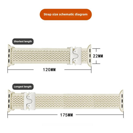 Parachute Buckle Knitted Nylon Watch Band, For Apple Watch 46mm / 49mm / 45mm / 44mm, For Apple Watch 42mm / 41mm / 40mm / 38mm - DealBuddy