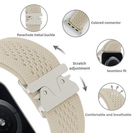 Parachute Buckle Knitted Nylon Watch Band, For Apple Watch 46mm / 49mm / 45mm / 44mm, For Apple Watch 42mm / 41mm / 40mm / 38mm - DealBuddy