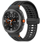 Magnetic Black Buckle Breathable Stitched Silicone Watch Band, For Samsung Galaxy Watch8 / Watch8 Classic - DealBuddy