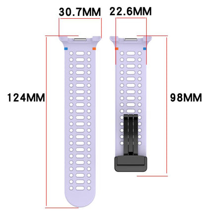 Magnetic Black Buckle Breathable Stitched Silicone Watch Band, For Samsung Galaxy Watch8 / Watch8 Classic - DealBuddy