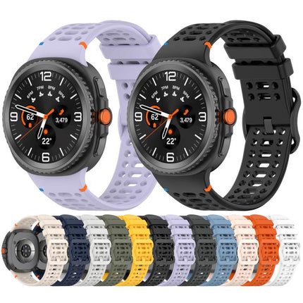 Eight-shaped Buckle Breathable Stitched Silicone Watch Band, For Samsung Galaxy Watch8 / Watch8 Classic - DealBuddy