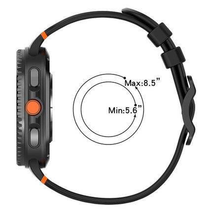 Eight-shaped Buckle Breathable Stitched Silicone Watch Band