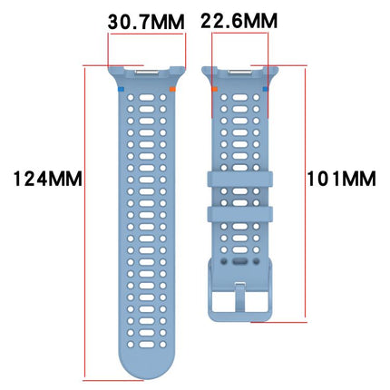 Eight-shaped Buckle Breathable Stitched Silicone Watch Band