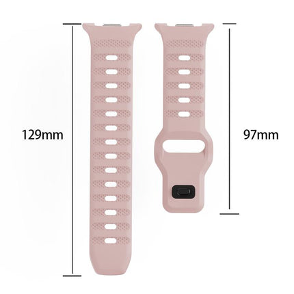 Dots Texture Black Buckle Silicone Watch Band