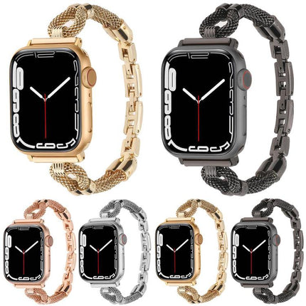 Copper Chain Metal Watch Band, For Apple Watch 46mm / 49mm / 45mm / 44mm, For Apple Watch 42mm / 41mm / 40mm / 38mm - DealBuddy