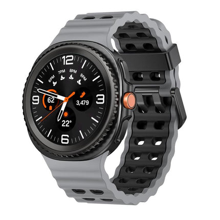 Ocean Style Quick Release Buckle Two Color Silicone Watch Band