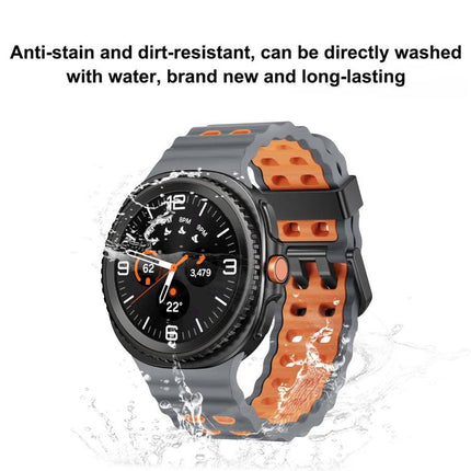 Ocean Style Quick Release Buckle Two Color Silicone Watch Band