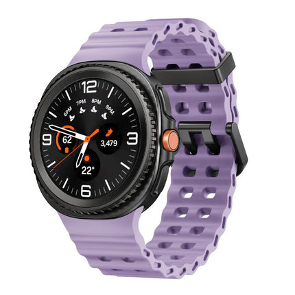 Ocean Style Quick Release Buckle Solid Color Silicone Watch Band, For Samsung Galaxy Watch8 / Watch8 Classic - DealBuddy