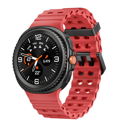 Ocean Style Quick Release Buckle Solid Color Silicone Watch Band, For Samsung Galaxy Watch8 / Watch8 Classic - DealBuddy