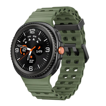Ocean Style Quick Release Buckle Solid Color Silicone Watch Band, For Samsung Galaxy Watch8 / Watch8 Classic - DealBuddy