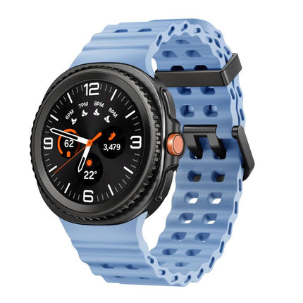 Ocean Style Quick Release Buckle Solid Color Silicone Watch Band, For Samsung Galaxy Watch8 / Watch8 Classic - DealBuddy