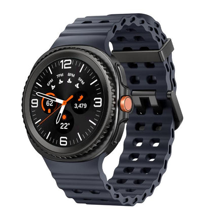 Ocean Style Quick Release Buckle Solid Color Silicone Watch Band, For Samsung Galaxy Watch8 / Watch8 Classic - DealBuddy