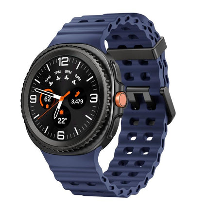 Ocean Style Quick Release Buckle Solid Color Silicone Watch Band, For Samsung Galaxy Watch8 / Watch8 Classic - DealBuddy