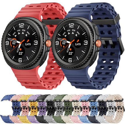 Ocean Style Quick Release Buckle Solid Color Silicone Watch Band, For Samsung Galaxy Watch8 / Watch8 Classic - DealBuddy