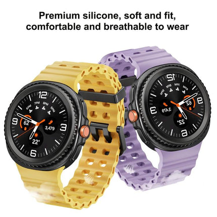 Ocean Style Quick Release Buckle Solid Color Silicone Watch Band, For Samsung Galaxy Watch8 / Watch8 Classic - DealBuddy