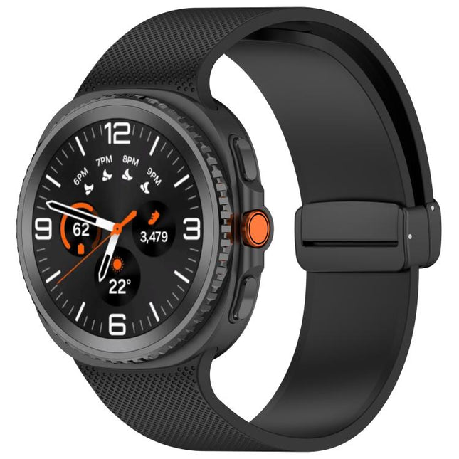 Small Plaid Texture Magnetic Buckle Silicone Watch Band