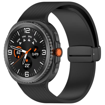 Small Plaid Texture Magnetic Buckle Silicone Watch Band, For Samsung Galaxy Watch8 / Watch8 Classic - DealBuddy