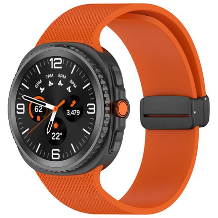 Small Plaid Texture Magnetic Buckle Silicone Watch Band, For Samsung Galaxy Watch8 / Watch8 Classic - DealBuddy