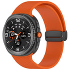 Small Plaid Texture Magnetic Buckle Silicone Watch Band, For Samsung Galaxy Watch8 / Watch8 Classic - DealBuddy