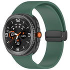 Small Plaid Texture Magnetic Buckle Silicone Watch Band, For Samsung Galaxy Watch8 / Watch8 Classic - DealBuddy