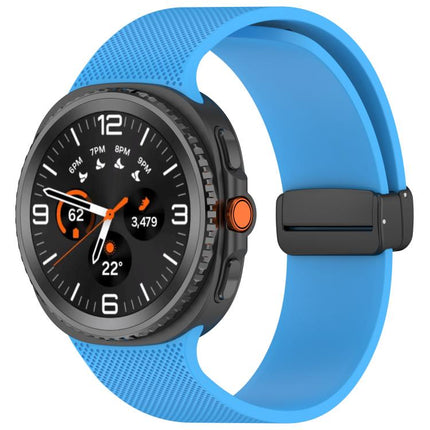 Small Plaid Texture Magnetic Buckle Silicone Watch Band