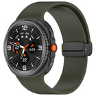 Small Plaid Texture Magnetic Buckle Silicone Watch Band, For Samsung Galaxy Watch8 / Watch8 Classic - DealBuddy