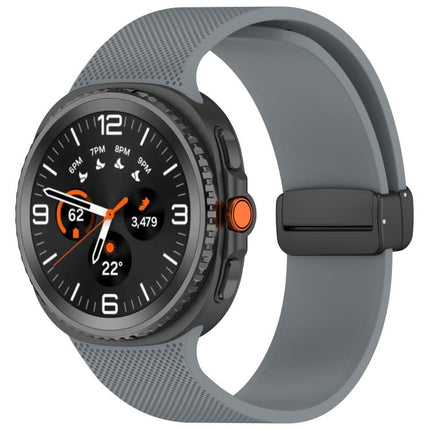 Small Plaid Texture Magnetic Buckle Silicone Watch Band, For Samsung Galaxy Watch8 / Watch8 Classic - DealBuddy