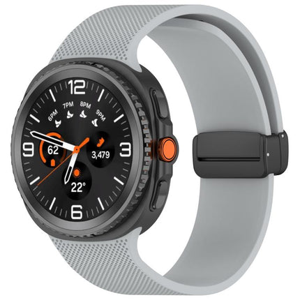Small Plaid Texture Magnetic Buckle Silicone Watch Band, For Samsung Galaxy Watch8 / Watch8 Classic - DealBuddy