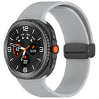 Small Plaid Texture Magnetic Buckle Silicone Watch Band, For Samsung Galaxy Watch8 / Watch8 Classic - DealBuddy