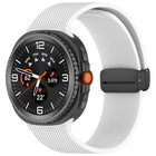 Small Plaid Texture Magnetic Buckle Silicone Watch Band, For Samsung Galaxy Watch8 / Watch8 Classic - DealBuddy