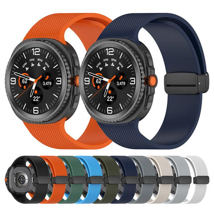 Small Plaid Texture Magnetic Buckle Silicone Watch Band, For Samsung Galaxy Watch8 / Watch8 Classic - DealBuddy