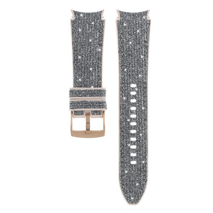 Glitter Silicone Hybrid Leather Watch Band, For Samsung Galaxy Watch 7 40 / 44mm - DealBuddy