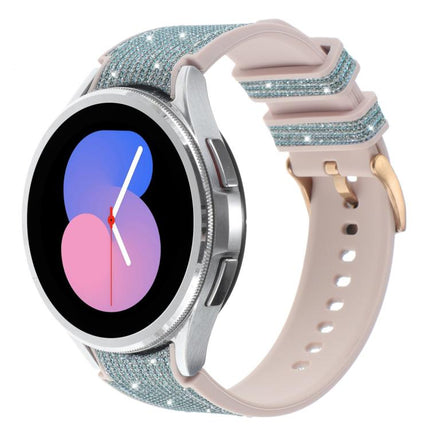 Glitter Silicone Hybrid Leather Watch Band