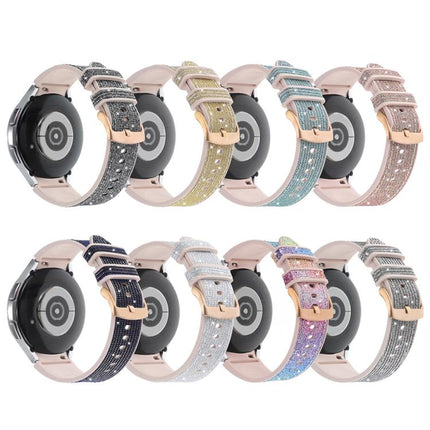Glitter Silicone Hybrid Leather Watch Band, For Samsung Galaxy Watch 7 40 / 44mm - DealBuddy