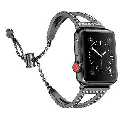 V-Shaped Diamond Zinc Alloy Watch Band