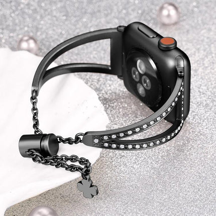 V-Shaped Diamond Zinc Alloy Watch Band