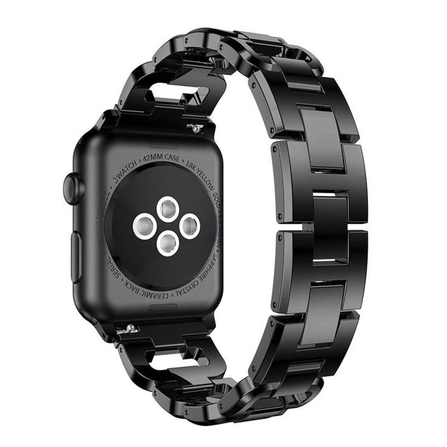 Square Diamond Zinc Alloy Watch Band, For Apple Watch 46mm / 49mm / 45mm / 44mm, For Apple Watch 42mm / 41mm / 40mm / 38mm - DealBuddy