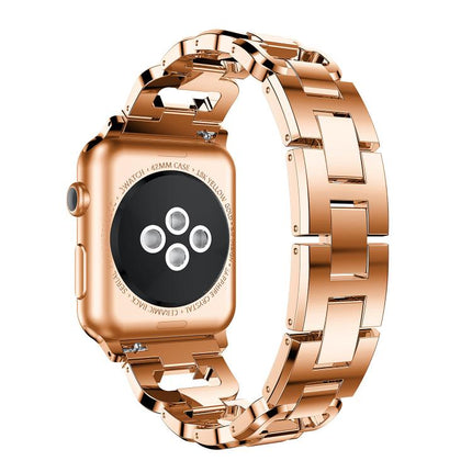 Square Diamond Zinc Alloy Watch Band, For Apple Watch 46mm / 49mm / 45mm / 44mm, For Apple Watch 42mm / 41mm / 40mm / 38mm - DealBuddy