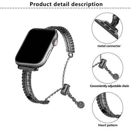 White Stone Love Bracelet Zinc Alloy Watch Band, For Apple Watch 46mm / 49mm / 45mm / 44mm, For Apple Watch 42mm / 41mm / 40mm / 38mm - DealBuddy