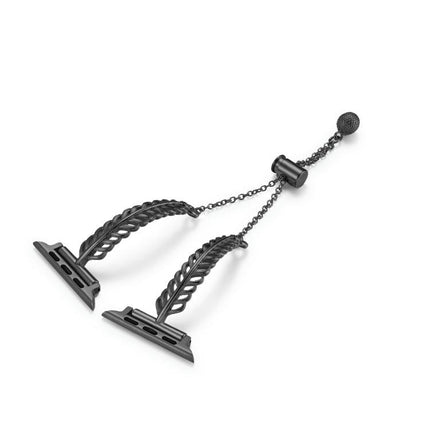Metal Feather Copper Zinc Alloy Watch Band