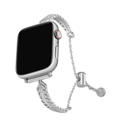 Metal Feather Copper Zinc Alloy Watch Band, For Apple Watch 46mm / 49mm / 45mm / 44mm, For Apple Watch 42mm / 41mm / 40mm / 38mm - DealBuddy